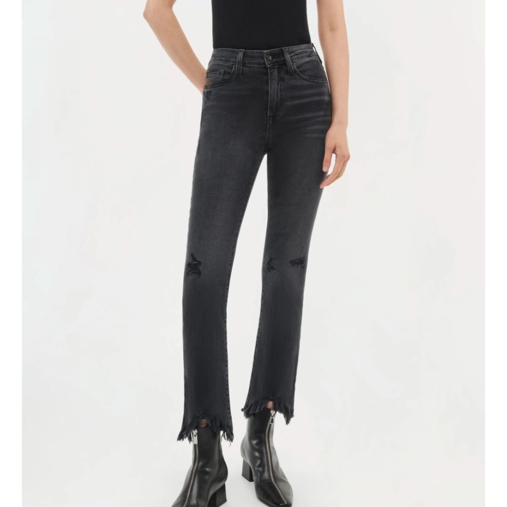 Jonathan Simkai River Straight Leg Denim in Vintage Noir sz 27